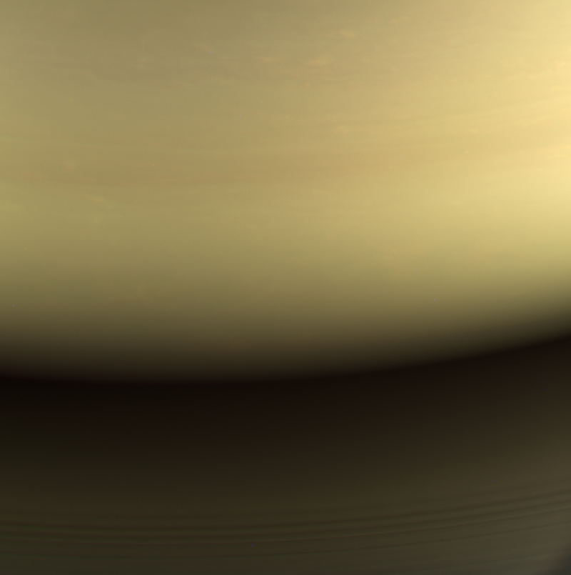 The last image captured by the Cassini probe in 2017